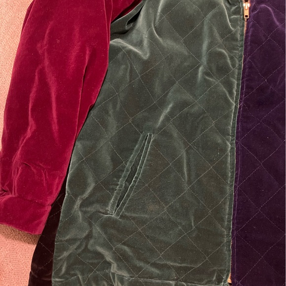 Laura Jefferies Hooded Full Zip Velvet Color Block Puffer Jacket, Women’s Medium - Picture 6 of 10